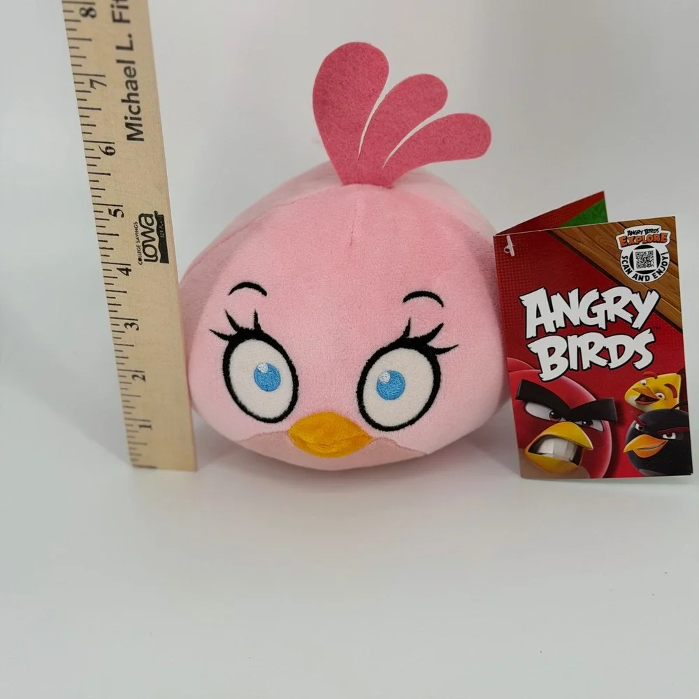 Angry Birds Stella Smooshimals 5 Inch Pink Bird Plush Toy Factory Rovio NWT